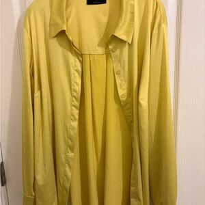 Lane Bryant Yellow Button-up shirt